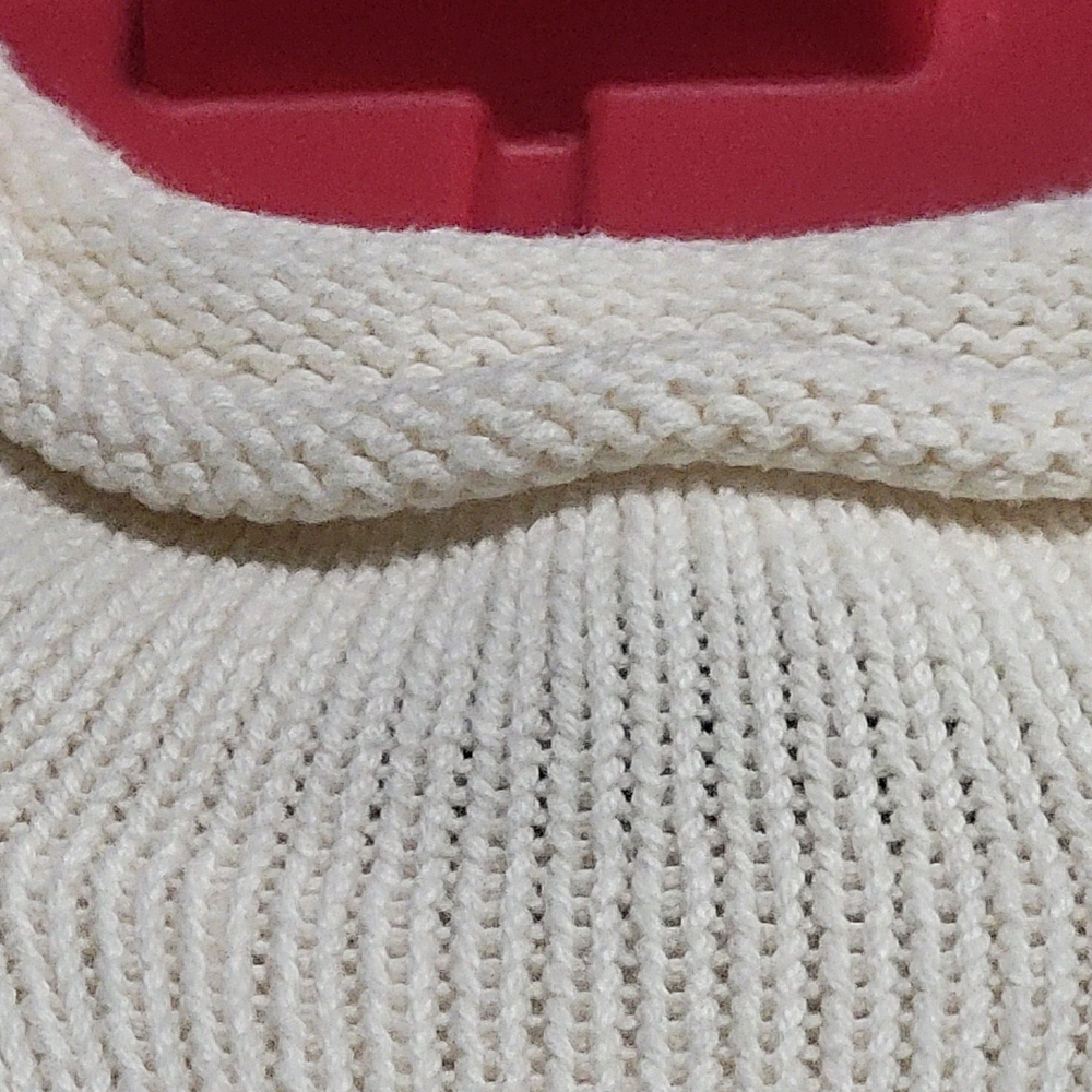J. Crew Always Women's Cream Roll Cowl Neck Sweater Size L Has A Stain